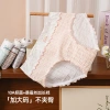 Chubby girl, sweet and beautiful checkered pattern, cute girl, black ear trim, large size, sweet and girlish style, soft and comfortable women's triangle pants 9 details Picture